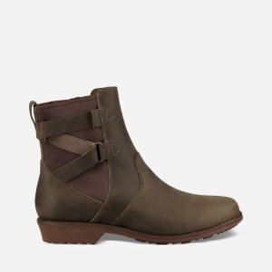 Teva Ellery Ankle Waterproof - Dámske Čižmy - Tmavo Olivovo Zelená